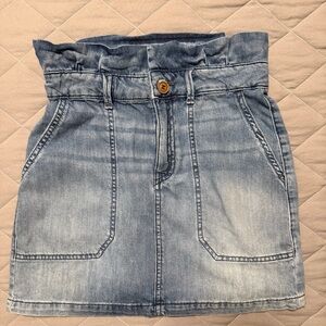 Free People Splendor in the Grass Denim Mini Skirt